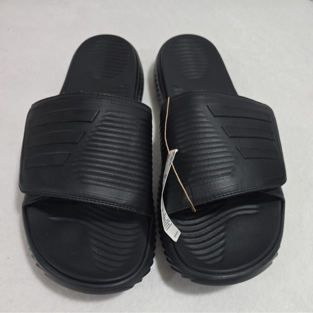 Adidas Alpharesponse 2.0 Slide Sandals Men's 17 Black Hook Loop Adjustable Sport